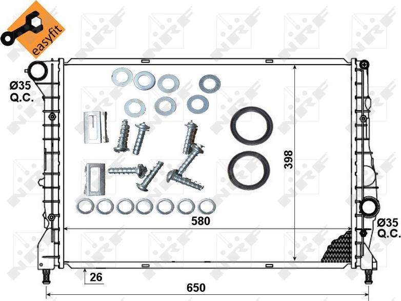 NRF 53238 - Radiators, Motora dzesēšanas