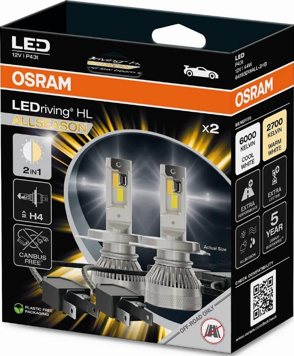 Osram 64193DWALL-2HB - Kvēlspuldze, Tālās gaismas