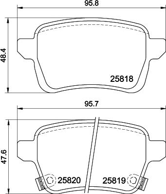 Textar 2581802 - Bremžu uzliku kompl
