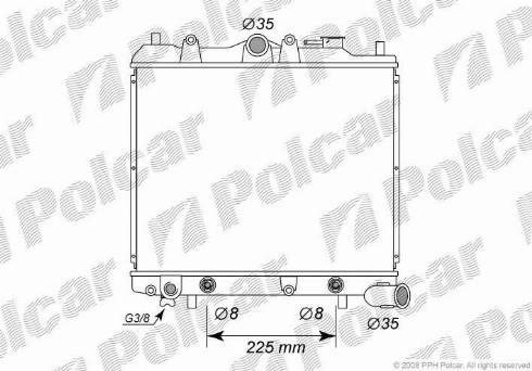 Polcar 4503084K - Radiators, Motora dzesēšanas