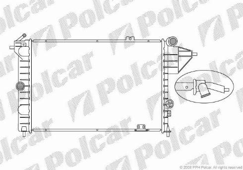 Polcar 551408-3 - Radiators, Motora dzesēšanas
