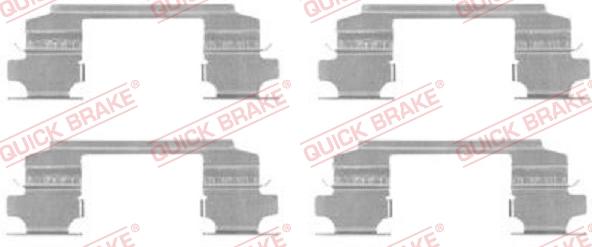 QUICK BRAKE 109-1686 - Piederumu komplekts