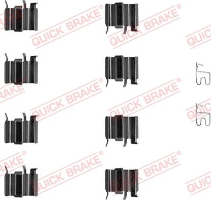 QUICK BRAKE 109-1244 - Piederumu komplekts