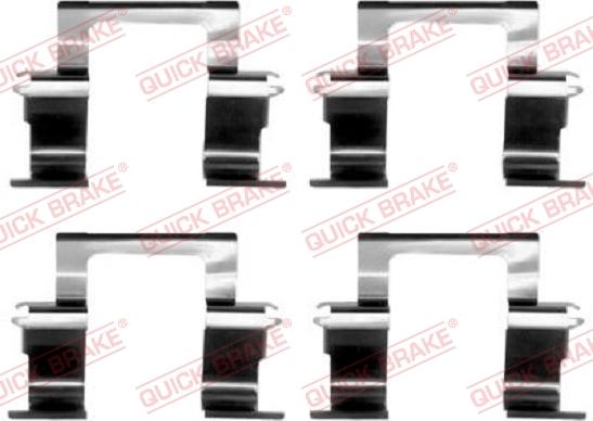QUICK BRAKE 109-1274 - Piederumu komplekts