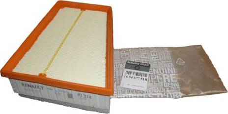 RENAULT 165467751R - Gaisa filtrs