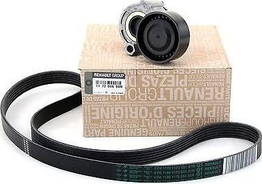 RENAULT 117203694R - Ķīļrievu siksnu komplekts