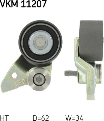 SKF VKM 11207 - Spriegotājrullītis, Gāzu