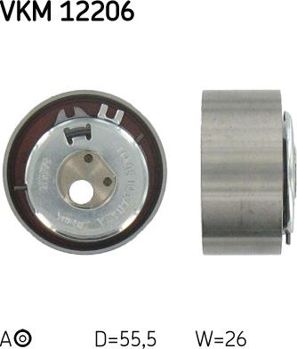 SKF VKM12206 - Spriegotājrullītis, Gāzu sadales