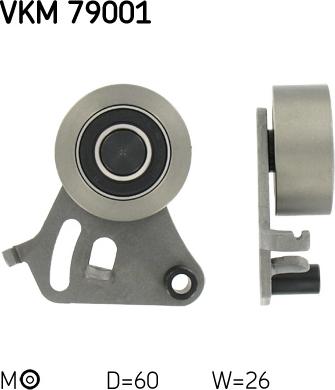 SKF VKM79001 - Spriegotājrullītis, Gāzu sadales