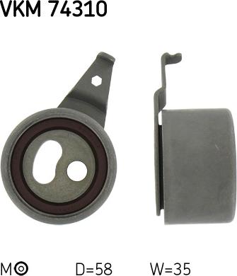 SKF VKM74310 - Spriegotājrullītis, Gāzu sadales