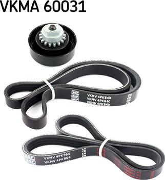 SKF VKMA 60031 - Ķīļrievu siksnu
