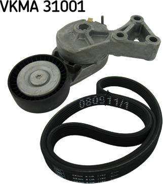 SKF VKMA31001 - Ķīļrievu siksnu komplekts
