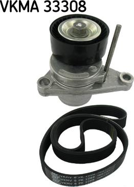 SKF VKMA33308 - Ķīļrievu siksnu komplekts