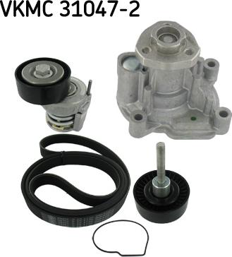 SKF VKMC31047-2 - Ūdenssūknis + ķīļrievu