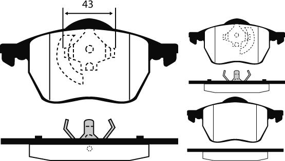 Japanparts PA-0941AF - Bremžu uzliku kompl