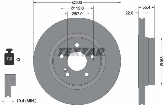 Textar 92176203 - Bremžu diski