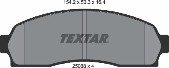 Textar 2506801 - Bremžu uzliku kompl