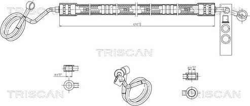 Triscan 8516 29032 - Hidrauliskā šļūtene