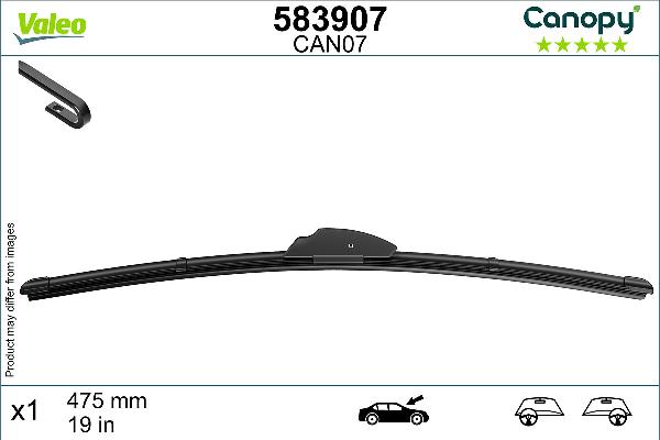 Valeo 583907 - Stikla tīrītāja slotiņa