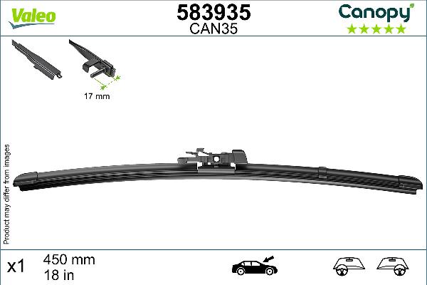 Valeo 583935 - Stikla tīrītāja slotiņa