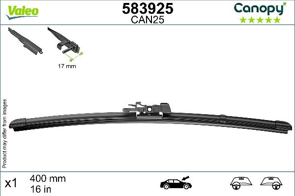 Valeo 583925 - Stikla tīrītāja slotiņa