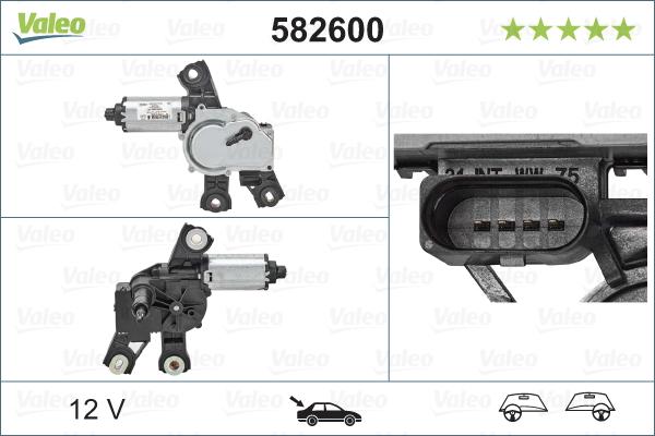 Valeo 582600 - Stikla tīrītāju motors