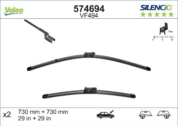 Valeo 574694 - Stikla tīrītāja slotiņa