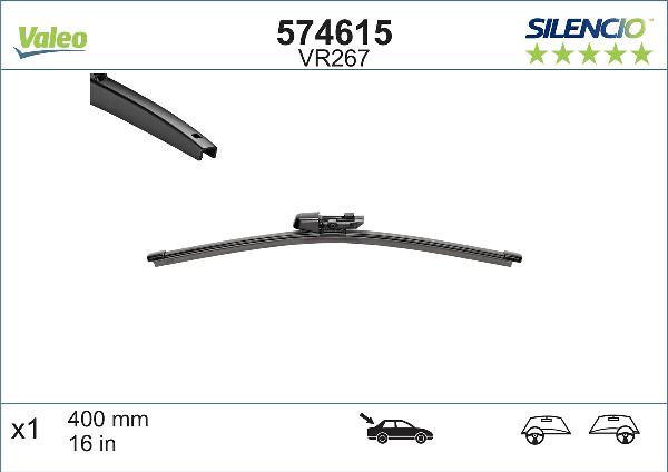 Valeo 574615 - Stikla tīrītāja slotiņa