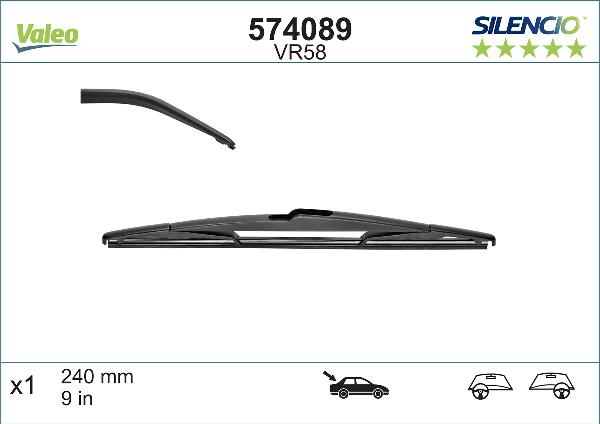 Valeo 574089 - Stikla tīrītāja slotiņa