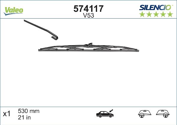 Valeo 574117 - Stikla tīrītāja slotiņa