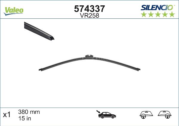 Valeo 574337 - Stikla tīrītāja slotiņa