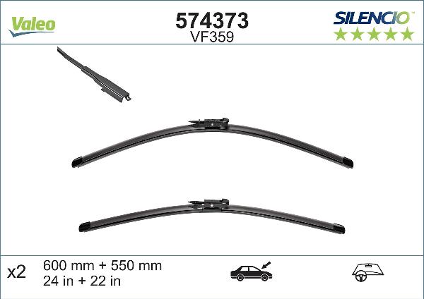 Valeo 574373 - Stikla tīrītāja slotiņa