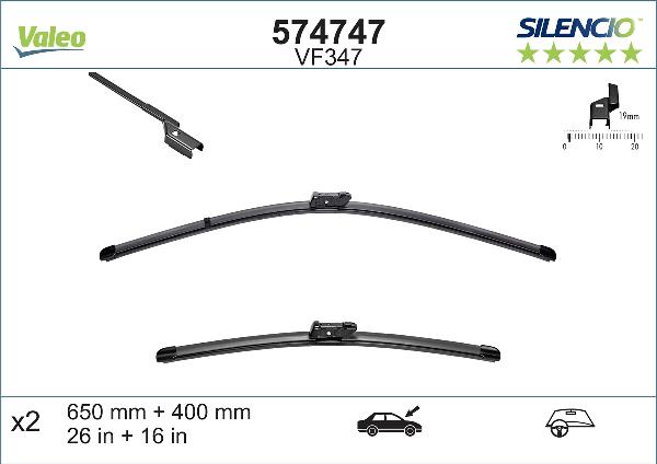 Valeo 574747 - Stikla tīrītāja slotiņa