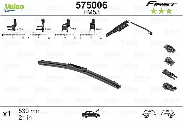 Valeo 575006 - Stikla tīrītāja slotiņa