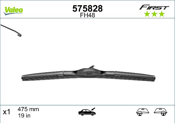 Valeo 575828 - Stikla tīrītāja slotiņa