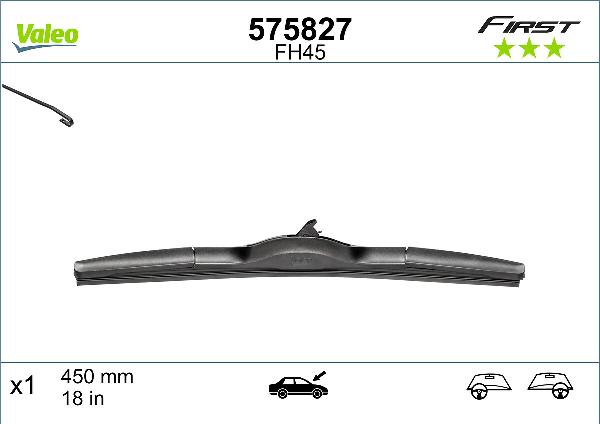 Valeo 575827 - Stikla tīrītāja slotiņa