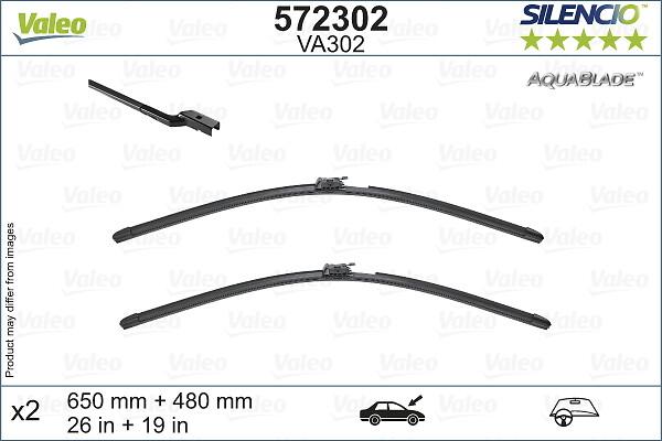 Valeo 572302 - Stikla tīrītāja slotiņa