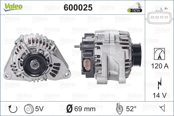 Valeo 600025 - Ģenerators