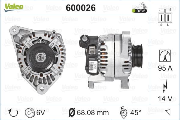 Valeo 600026 - Ģenerators