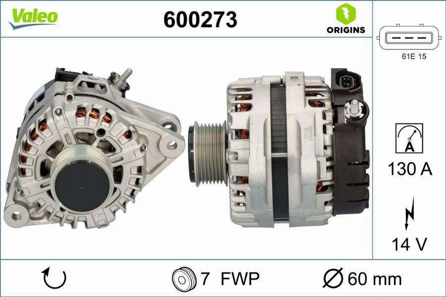 Valeo 600273 - Ģenerators