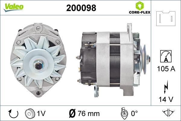 Valeo 200098 - Ģenerators