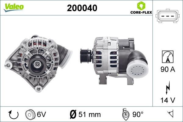 Valeo 200040 - Ģenerators