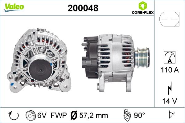 Valeo 200048 - Ģenerators