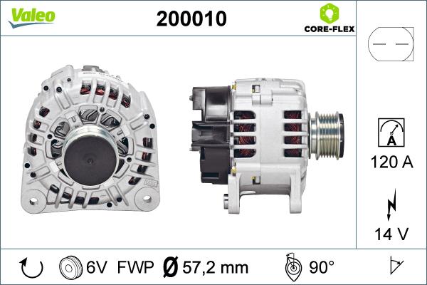 Valeo 200010 - Ģenerators