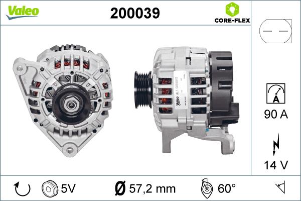 Valeo 200039 - Ģenerators