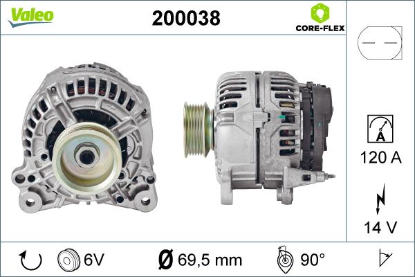 Valeo 200038 - Ģenerators