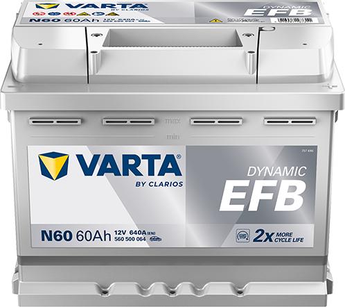 Varta 560500064K262 - Startera akumulatoru baterija