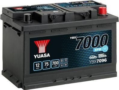 YUASA YBX7096 - Startera akumulatoru baterija